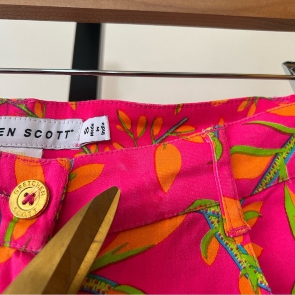 Gretchen Scott Gripeless Pants Stretch Jeans Weedwacker Pink Orange Resort Small - Picture 5 of 8